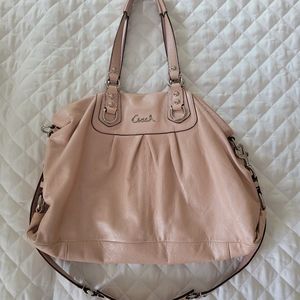 Vintage Pink Leather Coach Purse